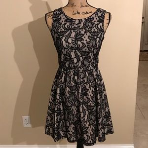 Black and Tan Lace Dress